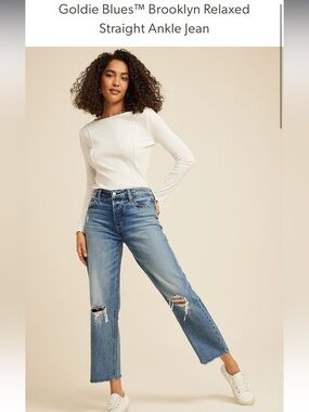 Goldie Blues Brooklyn Relaxed Straight Ankle Jeans
